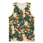 New Zealand Christmas Basketball Jersey Romantic Tui Birds on Pohutukawa - Ivory - Aussie Hoodie