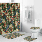 New Zealand Christmas Bathroom Set Romantic Tui Birds on Pohutukawa - Ivory - Aussie Hoodie