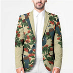 New Zealand Christmas Blazer Romantic Tui Birds on Pohutukawa - Ivory - Aussie Hoodie