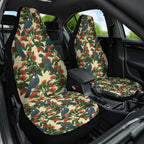 New Zealand Christmas Car Seat Cover Romantic Tui Birds on Pohutukawa - Ivory - Aussie Hoodie