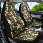 New Zealand Christmas Car Seat Cover Romantic Tui Birds on Pohutukawa - Ivory - Aussie Hoodie