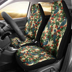 New Zealand Christmas Car Seat Cover Romantic Tui Birds on Pohutukawa - Ivory - Aussie Hoodie