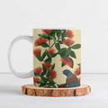New Zealand Christmas Ceramic Mug Romantic Tui Birds on Pohutukawa - Ivory - Aussie Hoodie