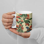 New Zealand Christmas Ceramic Mug Romantic Tui Birds on Pohutukawa - Ivory - Aussie Hoodie