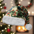 New Zealand Christmas Santa Hat Romantic Tui Birds on Pohutukawa - Ivory - Aussie Hoodie