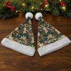 New Zealand Christmas Santa Hat Romantic Tui Birds on Pohutukawa - Ivory - Aussie Hoodie