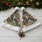 New Zealand Christmas Santa Hat Romantic Tui Birds on Pohutukawa - Ivory - Aussie Hoodie