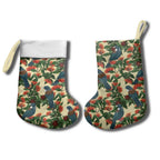 New Zealand Christmas Stocking Romantic Tui Birds on Pohutukawa - Ivory - Aussie Hoodie