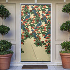 New Zealand Christmas Door Cover Romantic Tui Birds on Pohutukawa - Ivory - Aussie Hoodie