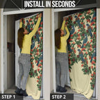 New Zealand Christmas Door Cover Romantic Tui Birds on Pohutukawa - Ivory - Aussie Hoodie
