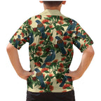New Zealand Christmas Family Matching Mermaid Dress and Hawaiian Shirt Romantic Tui Birds on Pohutukawa - Ivory - Aussie Hoodie
