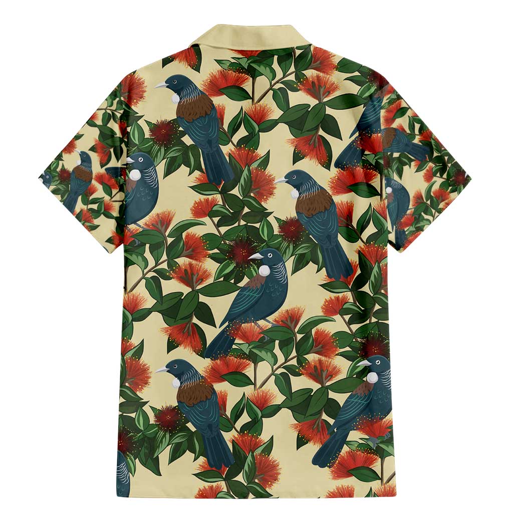 New Zealand Christmas Family Matching Mermaid Dress and Hawaiian Shirt Romantic Tui Birds on Pohutukawa - Ivory - Aussie Hoodie