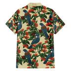 New Zealand Christmas Family Matching Off The Shoulder Long Sleeve Dress and Hawaiian Shirt Romantic Tui Birds on Pohutukawa - Ivory - Aussie Hoodie