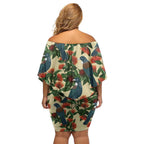 New Zealand Christmas Family Matching Off Shoulder Short Dress and Hawaiian Shirt Romantic Tui Birds on Pohutukawa - Ivory - Aussie Hoodie