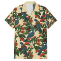New Zealand Christmas Family Matching Short Sleeve Bodycon Dress and Hawaiian Shirt Romantic Tui Birds on Pohutukawa - Ivory - Aussie Hoodie