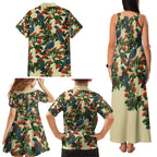 New Zealand Christmas Family Matching Tank Maxi Dress and Hawaiian Shirt Romantic Tui Birds on Pohutukawa - Ivory - Aussie Hoodie