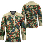 New Zealand Christmas Hockey Jersey Romantic Tui Birds on Pohutukawa - Ivory - Aussie Hoodie