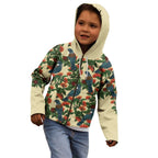 New Zealand Christmas Kid Hoodie Romantic Tui Birds on Pohutukawa - Ivory - Aussie Hoodie