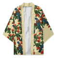 New Zealand Christmas Kimono Romantic Tui Birds on Pohutukawa - Ivory - Aussie Hoodie