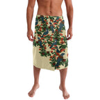 New Zealand Christmas Lavalava Romantic Tui Birds on Pohutukawa - Ivory - Aussie Hoodie