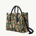 New Zealand Christmas Leather Bag Romantic Tui Birds on Pohutukawa - Ivory - Aussie Hoodie