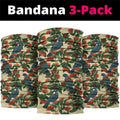 New Zealand Christmas Neck Gaiter Romantic Tui Birds on Pohutukawa - Ivory - Aussie Hoodie