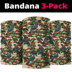 New Zealand Christmas Neck Gaiter Romantic Tui Birds on Pohutukawa - Ivory - Aussie Hoodie