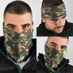 New Zealand Christmas Neck Gaiter Romantic Tui Birds on Pohutukawa - Ivory - Aussie Hoodie