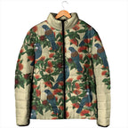 New Zealand Christmas Padded Jacket Romantic Tui Birds on Pohutukawa - Ivory - Aussie Hoodie