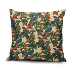 New Zealand Christmas Pillow Cover Romantic Tui Birds on Pohutukawa - Ivory - Aussie Hoodie