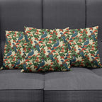 New Zealand Christmas Pillow Cover Romantic Tui Birds on Pohutukawa - Ivory - Aussie Hoodie