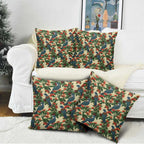 New Zealand Christmas Pillow Cover Romantic Tui Birds on Pohutukawa - Ivory - Aussie Hoodie