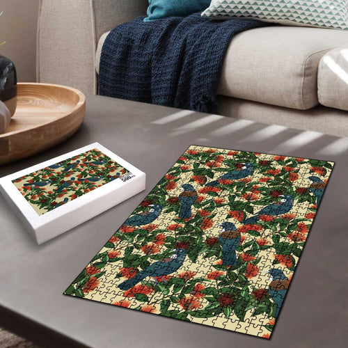 New Zealand Christmas Puzzle Romantic Tui Birds on Pohutukawa - Ivory - Aussie Hoodie