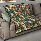 New Zealand Christmas Quilt Romantic Tui Birds on Pohutukawa - Ivory - Aussie Hoodie