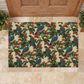 New Zealand Christmas Rubber Doormat Romantic Tui Birds on Pohutukawa - Ivory - Aussie Hoodie