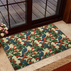 New Zealand Christmas Rubber Doormat Romantic Tui Birds on Pohutukawa - Ivory - Aussie Hoodie