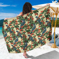 New Zealand Christmas Sarong Romantic Tui Birds on Pohutukawa - Ivory - Aussie Hoodie