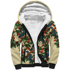 New Zealand Christmas Sherpa Hoodie Romantic Tui Birds on Pohutukawa - Ivory - Aussie Hoodie