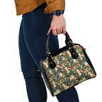 New Zealand Christmas Shoulder Handbag Romantic Tui Birds on Pohutukawa - Ivory - Aussie Hoodie