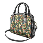 New Zealand Christmas Shoulder Handbag Romantic Tui Birds on Pohutukawa - Ivory - Aussie Hoodie