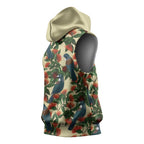 New Zealand Christmas Sleeveless Hoodie Romantic Tui Birds on Pohutukawa - Ivory - Aussie Hoodie