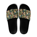 New Zealand Christmas Slide Sandals Romantic Tui Birds on Pohutukawa - Ivory - Aussie Hoodie