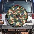 New Zealand Christmas Spare Tire Cover Romantic Tui Birds on Pohutukawa - Ivory - Aussie Hoodie