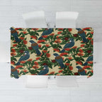 New Zealand Christmas Tablecloth Romantic Tui Birds on Pohutukawa - Ivory - Aussie Hoodie