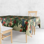 New Zealand Christmas Tablecloth Romantic Tui Birds on Pohutukawa - Ivory - Aussie Hoodie