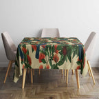 New Zealand Christmas Tablecloth Romantic Tui Birds on Pohutukawa - Ivory - Aussie Hoodie