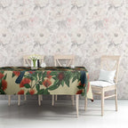 New Zealand Christmas Tablecloth Romantic Tui Birds on Pohutukawa - Ivory - Aussie Hoodie