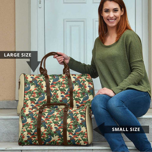 New Zealand Christmas Travel Bag Romantic Tui Birds on Pohutukawa - Ivory - Aussie Hoodie