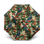 New Zealand Christmas Umbrella Romantic Tui Birds on Pohutukawa - Ivory - Aussie Hoodie