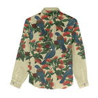 New Zealand Christmas Women Casual Shirt Romantic Tui Birds on Pohutukawa - Ivory - Aussie Hoodie